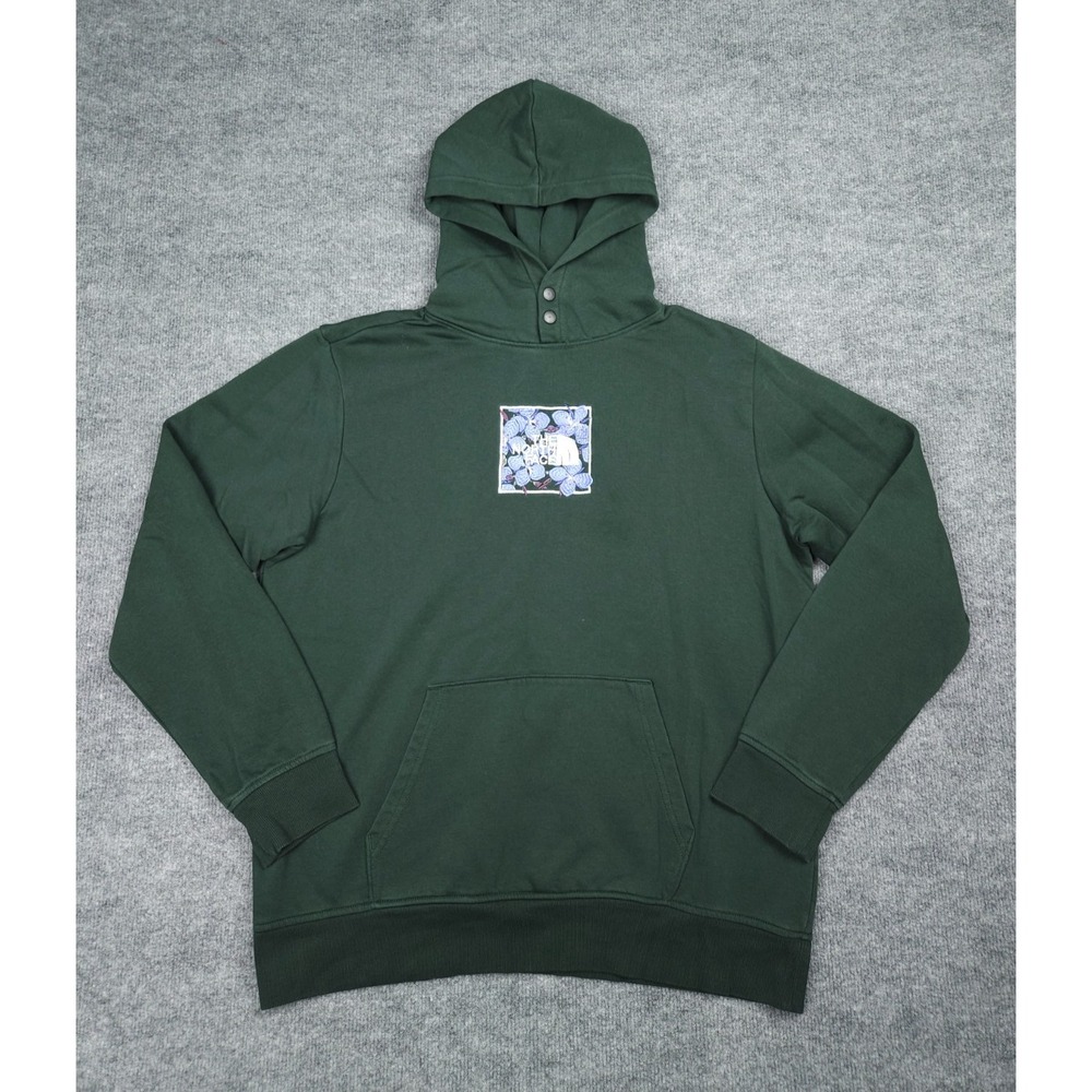 The North Face‎ Himalayan Floral Hoodie Men's Large Green Embroidered
